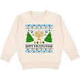 thumbnail image 2 of Inktastic Happy Chrismukkah Sweater Style with Menorah and Trees Toddler Sweatshirt, 2 of 4