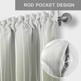 thumbnail image 6 of Sage Green Farmhouse Short Window Curtain Valances, Ombre Gradient Striped Minimalist Texture Rod Pocket Kitchen Valances for Living Room Bedroom Bathroom Cafe 42" x 12", 6 of 8