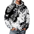 thumbnail image 5 of Mens Oversized Hoodies Drawstring Tie-Dye Sweatshirt Fit Long Sleeve Pullover Women Casual Hooded Shirts, 5 of 5