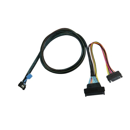MCIO 38 Pin PCIe GEN 5 to U.3 (SFF-8639) Cable -100CM