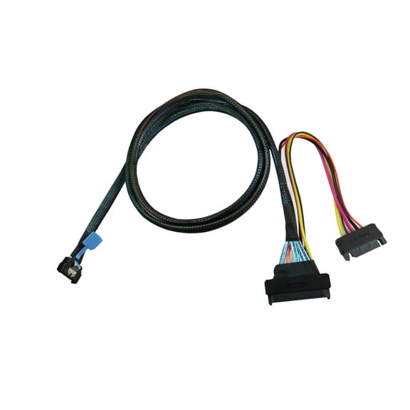 MCIO 38 Pin PCIe GEN 5 to U.3 (SFF-8639) Cable -100CM