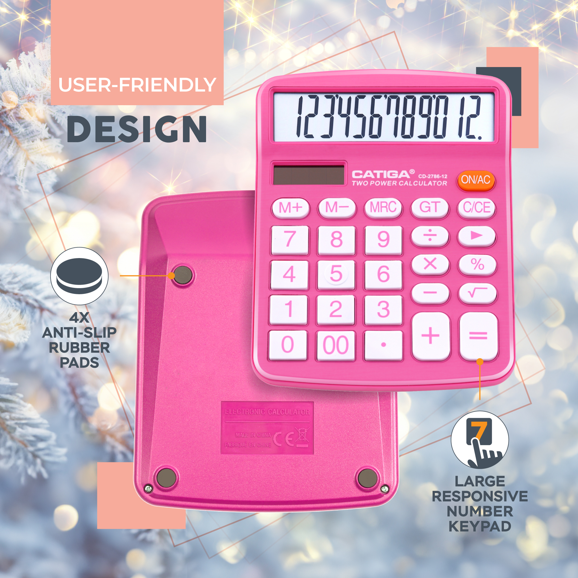 CATIGA CD-2786 12-Digit Desktop Calculator with Large Display photo 6