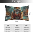 thumbnail image 2 of Goofa Pond Meditating Tiger Print Plush Throw Pillow Case, Soft Velvet with Hidden Zipper, Decorative Cushion Cover for Sofa, Bed, Car, and Home Décor-16"x24", 2 of 6
