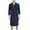 Navy, variant on Men’s Robe Plus Size Bathrobe Lightweight Spa Soft Sleepwear V Neck Long Sleeve Sleepwear With Pockets Black 3XL