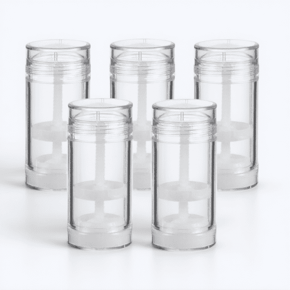 Luxshiny 5Pcs Portable Empty Plastic Bottles for Homemade Deodorants and Creams with Unique Dispenser Design