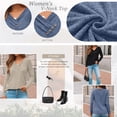 thumbnail image 3 of SUNBS Long Sleeve Shirts for Women Tunic V Neck Button Top Dressy Casual Business Blouses, 3 of 9