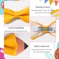 thumbnail image 4 of 4PCS Back to School Bow Hair Clips Cute Pencil Hair Accessories Yellow Pink Blue Red Hairpins Soft Leather Alligator Hair Barrettes for First Day of School Opens Season Girls Students Party Decor, 4 of 7