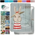 thumbnail image 1 of iPad PRO 9.7 Inch [Pro 9.7 2016] A1673 A1674 A1675 MLPX2LL/A MLPW2LL/A MLPY2LL/A MLYJ2LL/A Shock Proof Magnetic Dual Angle Stand with Honeycomb Pattern Printed Cover - Bunny Hat, 1 of 8