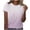 Purple 3, variant on Fewfanhot Womens Short Sleeve Tops Summer T Shirts Round Neck Gradient Color Casual Fashion Basic Tee, S-5XL