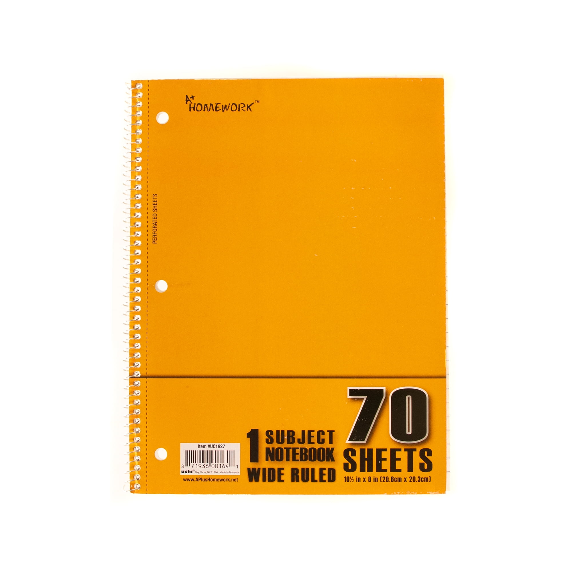 West Coast Paracord Spiral Notebooks - 70 Sheets, 6 Pack Wide Ruled School Supplies