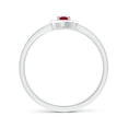 thumbnail image 2 of ANGARA Natural Floating Round Ruby Open Heart Promise Ring in 925 Sterling Silver for Women (Size-2.5mm) | July Birthstone, Birthday, Anniversary, Jewelry Gift for Women | Natural Ruby Ring, 2 of 7