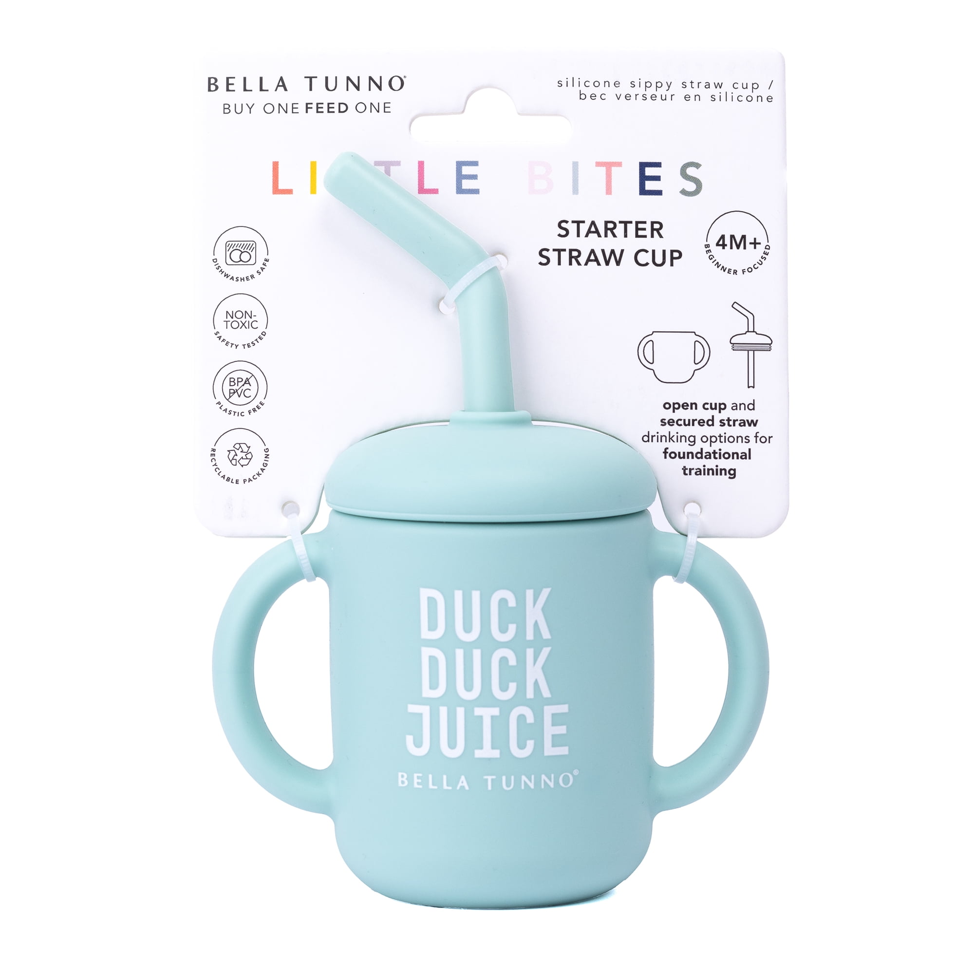 Duck Duck Juice Silicone Starter Straw Cup, 4 oz