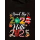 thumbnail image 2 of Camiseta navideña para mujer, con gráfico festivo "Adiós 2023, Hola 2025", manga corta, corte regular, primavera/verano con ligero estiramiento. Para adultos, hombres, mujeres, adolescentes, jóvenes., 2 of 7