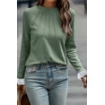 thumbnail image 1 of a.Jesdani Grass Green Lace-Cuff Raglan Top: Stylish & Versatile!, 1 of 8