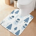 thumbnail image 2 of Yayeee Bath Rug for Bathroom Floor Non Slip Rectangle Fluffy Soft Absorbent Mat, 16"x24", White Snowman, 2 of 7