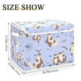 thumbnail image 5 of Yayeee Collapsible Cube Storage Bin with Lid Fabric Closet Decorative Basket with Handles, Cartoon Otters Pattern, 5 of 7