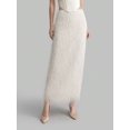 thumbnail image 2 of White Textured Feather Fringe Maxi Skirt For Evening Party Wedding Guest, 2 of 8