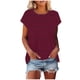 thumbnail image 1 of Mujeres de Manga Corta Tops Casual Cuello Redondo Impresión Blusa Poliéster Ligero Top, Camisa de las Señoras de la Moda para el Hogar Diario Y el Uso Cómodo, 1 of 9