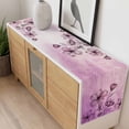 thumbnail image 4 of Pink Floral Table Runner - 72 Inch Long, Kitchen Dining Table Runner Dresser Scarves, Vintage Botanical Gradient Pastel Painting Farmhouse Decor for Coffee Tables Wedding Party Banquet, 4 of 8