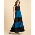 thumbnail image 3 of Moomaya Printed Tiered Dress For Women, Strap Shoulder Maxi, Vacation Dress, 3 of 9