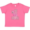 thumbnail image 3 of Inktastic First Birthday Flamingo 1 Year Old Girl Girls Baby T-Shirt, 3 of 5