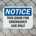 thumbnail image 5 of (2 Pack) This Door For Emergency Use Only OSHA Notice Sign 14 Inch X 10 Inch Plastic Sign, Weather Resistant, UV Protected for Workplace, Business, and Construction Site, Made in the, 5 of 8