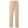 thumbnail image 5 of ZVAVZ Boys Straight Leg Baggy Sweatpants Solid Fleece Lined Sweat Pants with Pockets Drawstring Elastic Waist Athletic Jogging Pants Khaki 10-11Years, 5 of 6