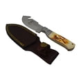 thumbnail image 3 of Bone Collector Fixed Blade Hunting Knife Bone Handle with Leather Sheath BC-804 Skinner, 3 of 4