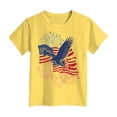 thumbnail image 5 of Wxirdiow Little Girls T-Shirts American Flag Shirt Toddler Kids 250 Years of Freedom Patriotic Tops Boys Girls 4th of July 250th Anniversary Outfit Yellow Size,5-6 Years, 5 of 5