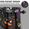 thumbnail image 3 of Halloween Themed Kitchen Curtains 2 Pack, Featuring Skeleton and Spider Web Design, Gothic Rod Pocket Tier Curtains 27.5x39in(70x99cm)Kitchen Curtains, 3 of 4