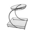 thumbnail image 4 of Cesta de fruta de hierro, cesta de almacenamiento, frutero, soporte para verduras, construcción de alambre multicapa, adecuada para cocina, mesa de co Negro 2 capas, 4 of 8