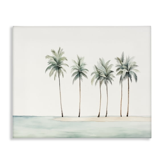 Stupell Industries Coastal Summer Palms in a Line Canvas Art, 20 x 16, by Arlington Prints