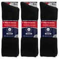 thumbnail image 5 of 6 Pairs of Extra Wide Diabetic Socks,Mid/Over-the-Calf Medical Swollen Feet Socks (Black, 10-16), 5 of 5
