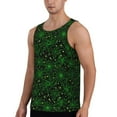 thumbnail image 2 of Xecao Green Bright Web with Spiders Men's Tank Top Workout Quick Dry Sleeveless Gym Jogging Muscle Shirts Summer Swim Beach Tops, 2 of 9