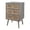 Gray, variant on Cae 28 Inch Dresser Chest, 3 Drawers, Pine Wood, Rattan Panels, Dark Gray- Saltoro Sherpi