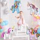thumbnail image 3 of Globos De Unicornio, Globos De Aluminio De Helio En Forma De Unicornio De Papel De Aluminio Gigante 3D, 4 Piezas De Globos Inflables Jumbo Para Decoraciones De Cumpleaños De Niñas, 3 of 5