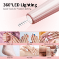 thumbnail image 2 of HengYuaoler Electric Nail Drill with Type-C Charging 12 Drill Bits Portable Nail Dremel Tool for Women - Nail Kit Nail Grinder for Human, 2 of 8
