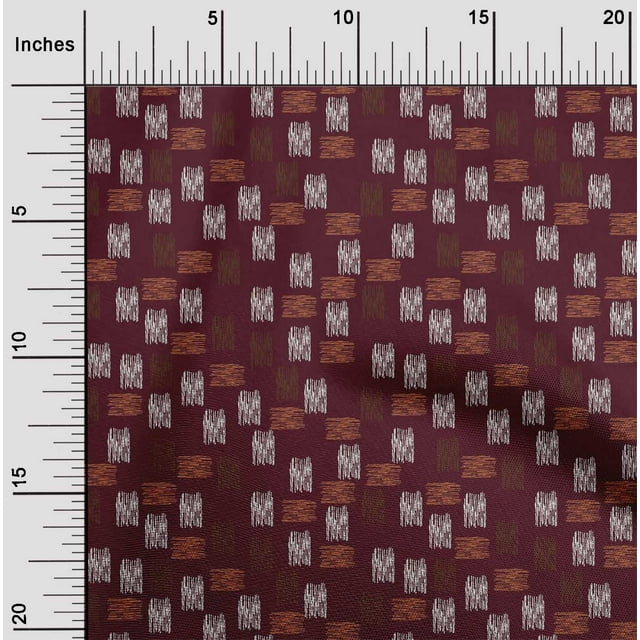 oneOone Polyester Lycra Fabric Brush Stroke Ikat Printed Craft Fabric BTY 56 Inch Wide