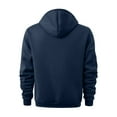 thumbnail image 3 of GIPQJK Tactical Hoodies for Men Full-Zip Fleece Hooded Jackets Solid Color Casual Loose Outdoor Sweatshirts Zip Up Hooded Jacket,Navy M, 3 of 4