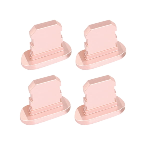 Sidaley 4Pcs Mobile Phone Stopper Dust Proof USB Protection Anti-dust Cap Micro Charging Port Replacement for 13/Mini/Pro/Pro Max Cables de audio/vídeo Oro rosa