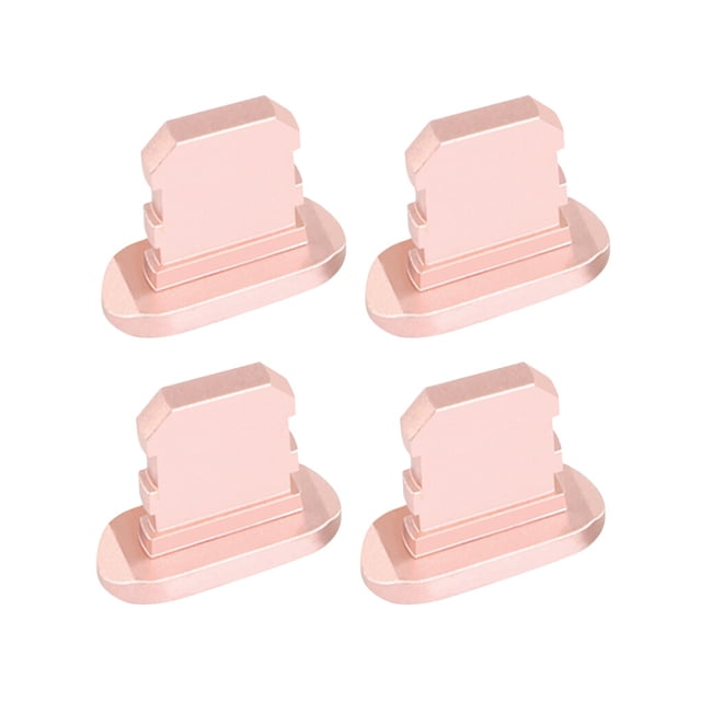 Bearachild 4Pcs Mobile Phone Stopper Dust Proof USB Protection Anti-dust Cap Micro Charging Port Replacement for 13/Mini/Pro/Pro Max Cables de audio/vídeo Oro rosa