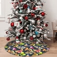 thumbnail image 5 of Lsque Butterfly Wild Insect Print Christmas Tree Skirt, Tree Skirt with Ties or Velcro, Perfect for Holiday Decorations, Halloween, and New Year-36", 5 of 7