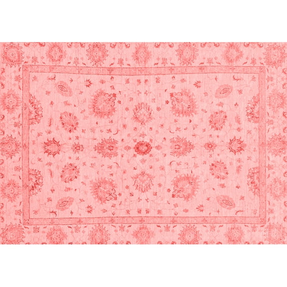 Ahgly Company Indoor Rectangle Oriental Red Traditional Area Rugs, 2' x 5'