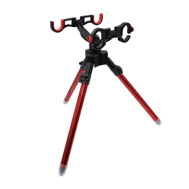 QualitChoice Support de Canne à Pêche Trépied en Alliage d'Aluminium pour Kayak Marine Long Rouge 39cm Rouge 39cm