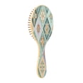 thumbnail image 2 of Wood Paddle Brush with Cushion & Round Hair Brush Intricate Blue Shape Detangling Brush for All Hair Types, 2 of 7