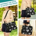 thumbnail image 5 of Ckdifva Hearts in Black Cooler Bag Cooler Cooling Tote Lunch Bag Lunch Box Front Pocket with Shoulder Strap, 5 of 6