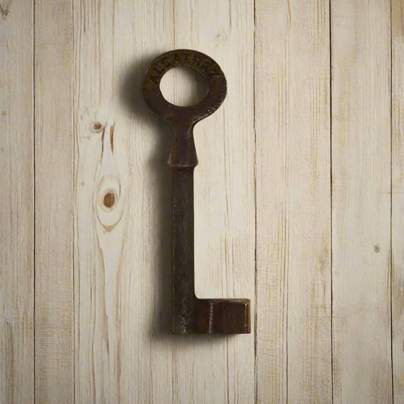 Alcatraz Prison Cast Iron Cell Key With Antique Finish (5" Long)