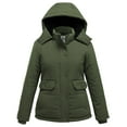 thumbnail image 4 of WenVen Women's Plus Size Coats Hooded Puffer Jacket Recycled Winter Coat Green 3XL, 4 of 10