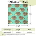 thumbnail image 2 of Cute Green Hedgehog Pattern Square Fitted Tablecloth with Elastic Edge,Square Table Cover,Washable Elastic Table Cover for Home Kitchen Party Decor 34"x34", 2 of 6