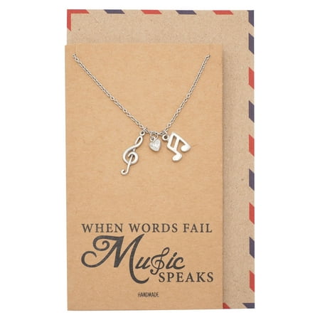 Music Note Necklace, Treble Clef Necklace, Best Music Jewelry Gift For Music Lovers, 16 to 18